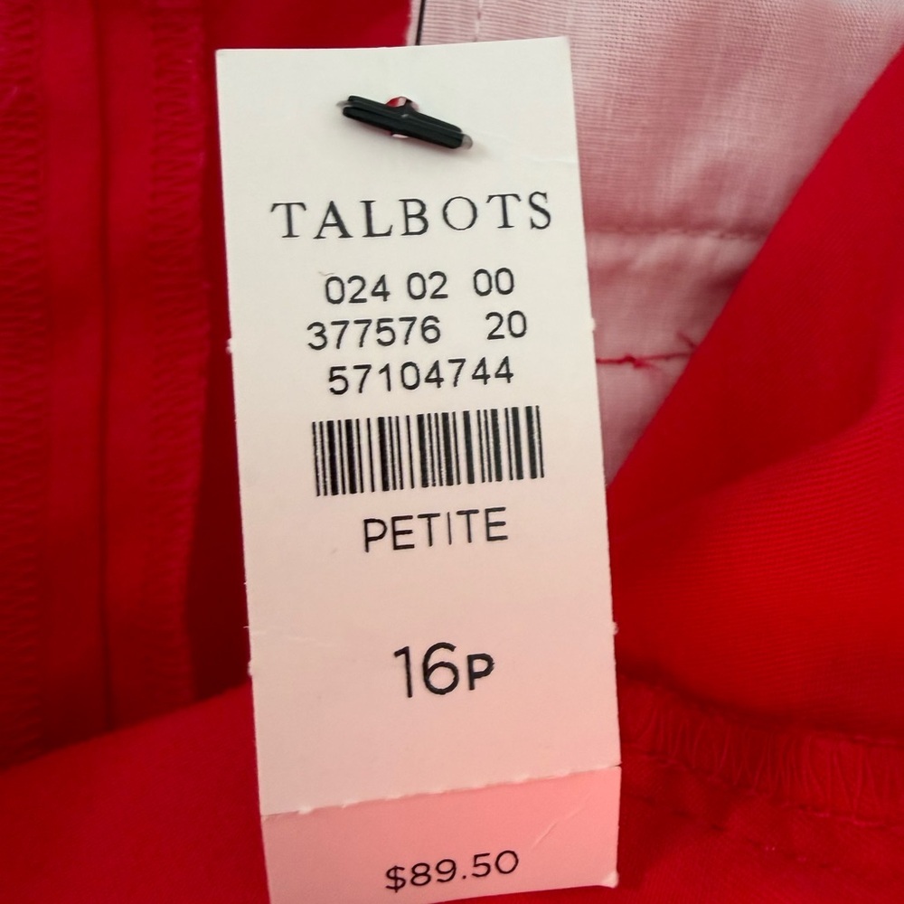 Talbots Red and White Garment Women’s Size 16p - Picture 3 of 11